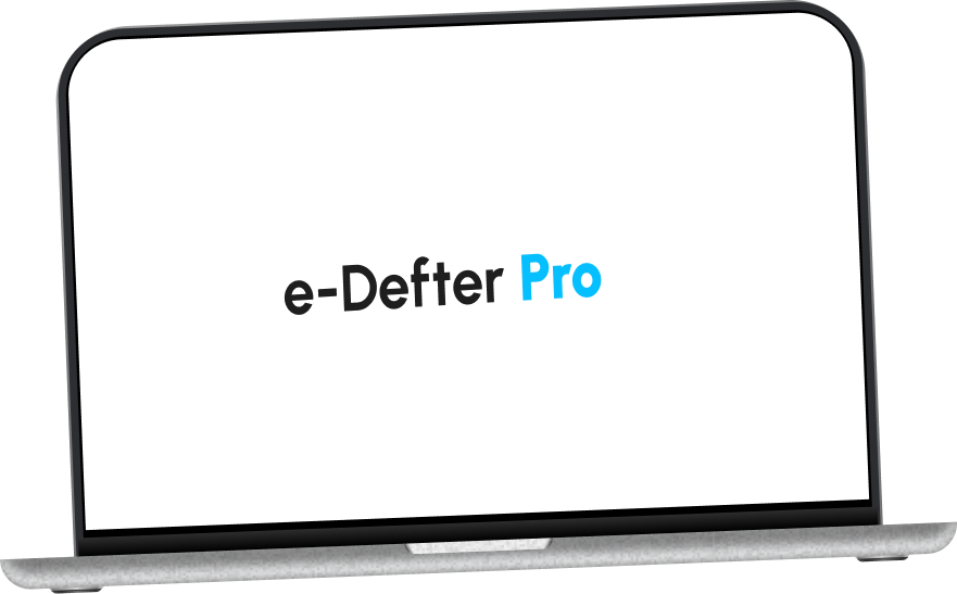 e-Defter Pro dizüstü bilgisayar ekranında