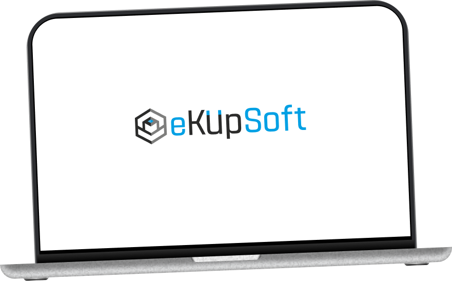eKüpSoft dizüstü bilgisayar ekranında